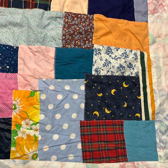 Homemade patchwork Colorful Patchwork Queen size Quilt (~82”x96”) - Picture 3 of 4